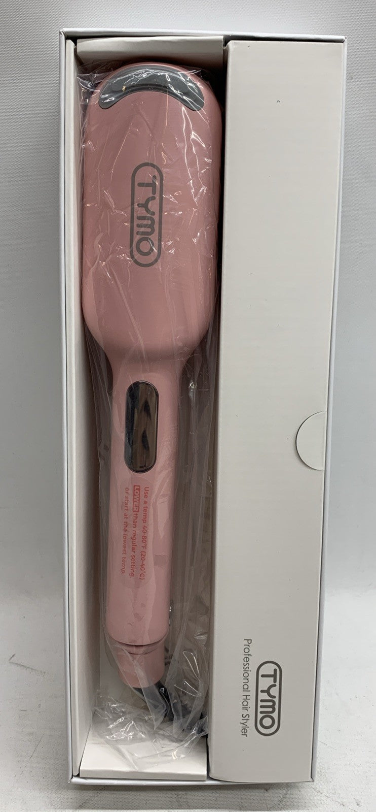 Curling Iron Hair Crimper Waver TYMO ROVY Beach Waves Curling Wand, Ionic Pink