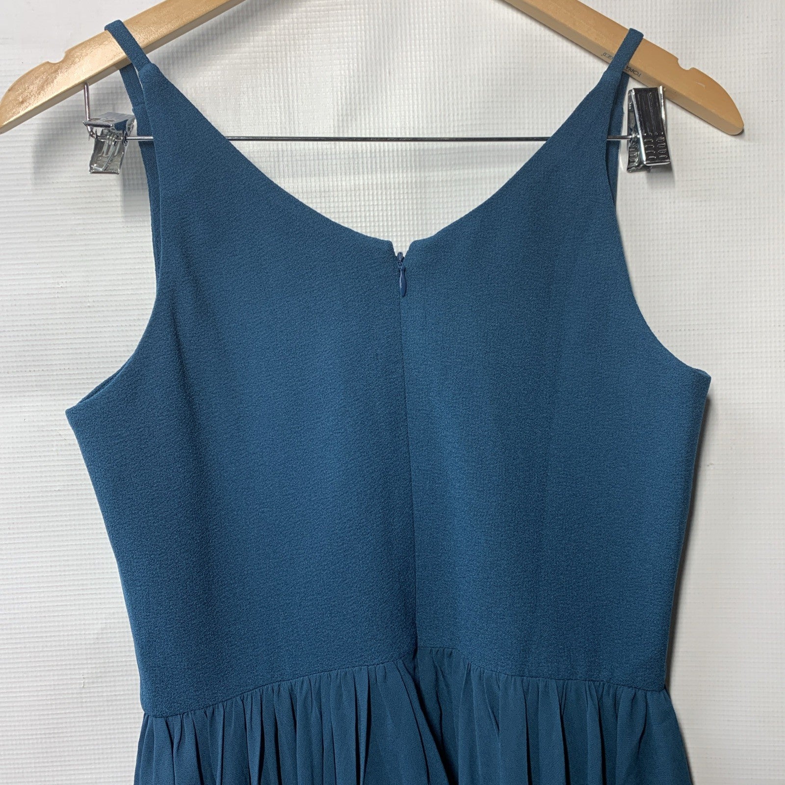 Dress the Population Alicia Plunging Fit and Flare Dress Mixed Media Medium