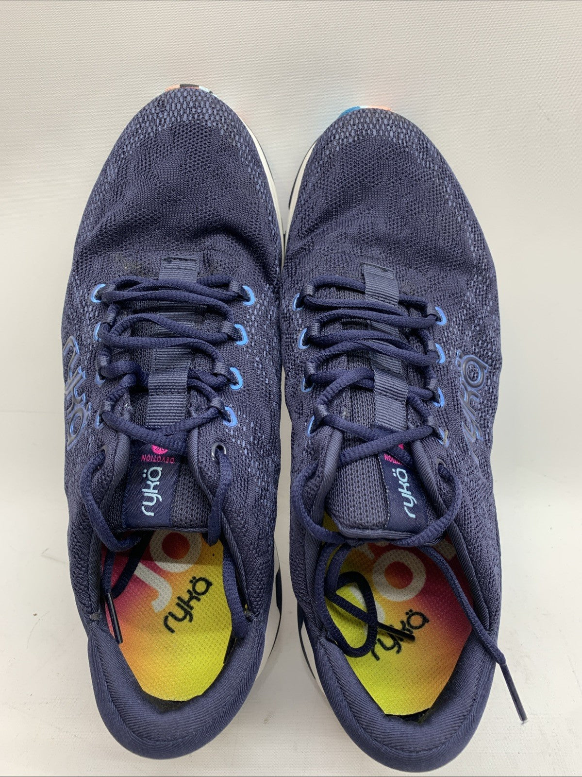 Ryka Women's Devotion X Blue Walking Shoes Size 9.5W 901263 Lace-up Sneaker