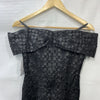 Donna Morgan Women's Cute Mini Cocktail Dress Black Size 6 Raised Floral Print