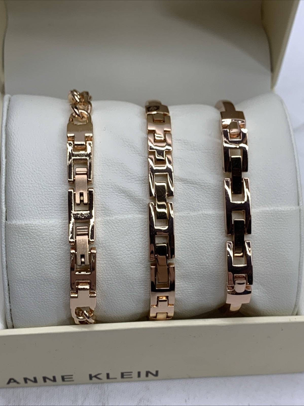 Anne Klein Women AK/1470RGST (610D) Rose Gold-tone Bangle Watch and Bracelet Set