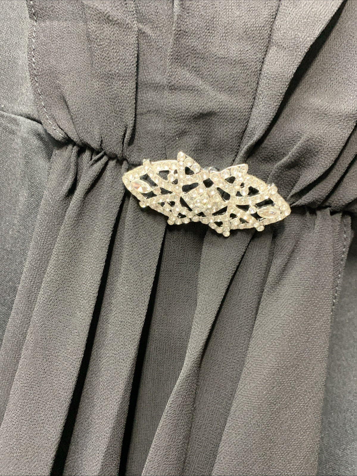 Hanna Nikole Women's Plus Size Chiffon Overlay Dress Size 20W, Black V-Neck