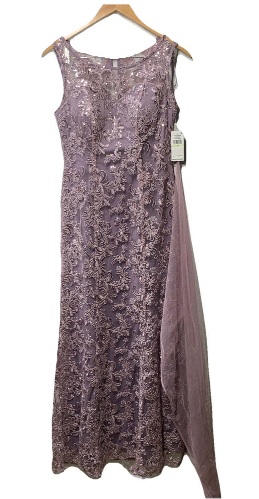 Alex Evenings Long Women's Sleeveless Evening Cocktail Dress With Shawl Size 6P