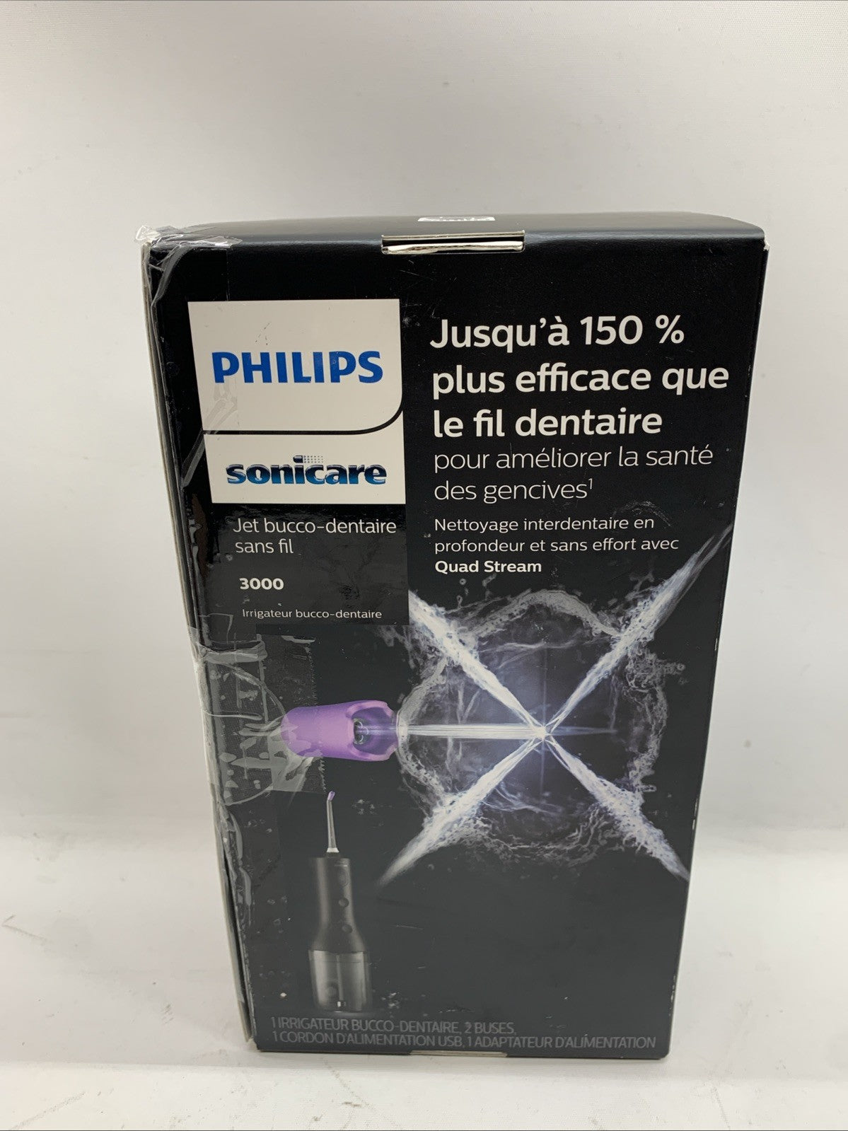 Philips Sonicare Cordless Power Flosser 3000 Oral Irrigator with Quad Stream