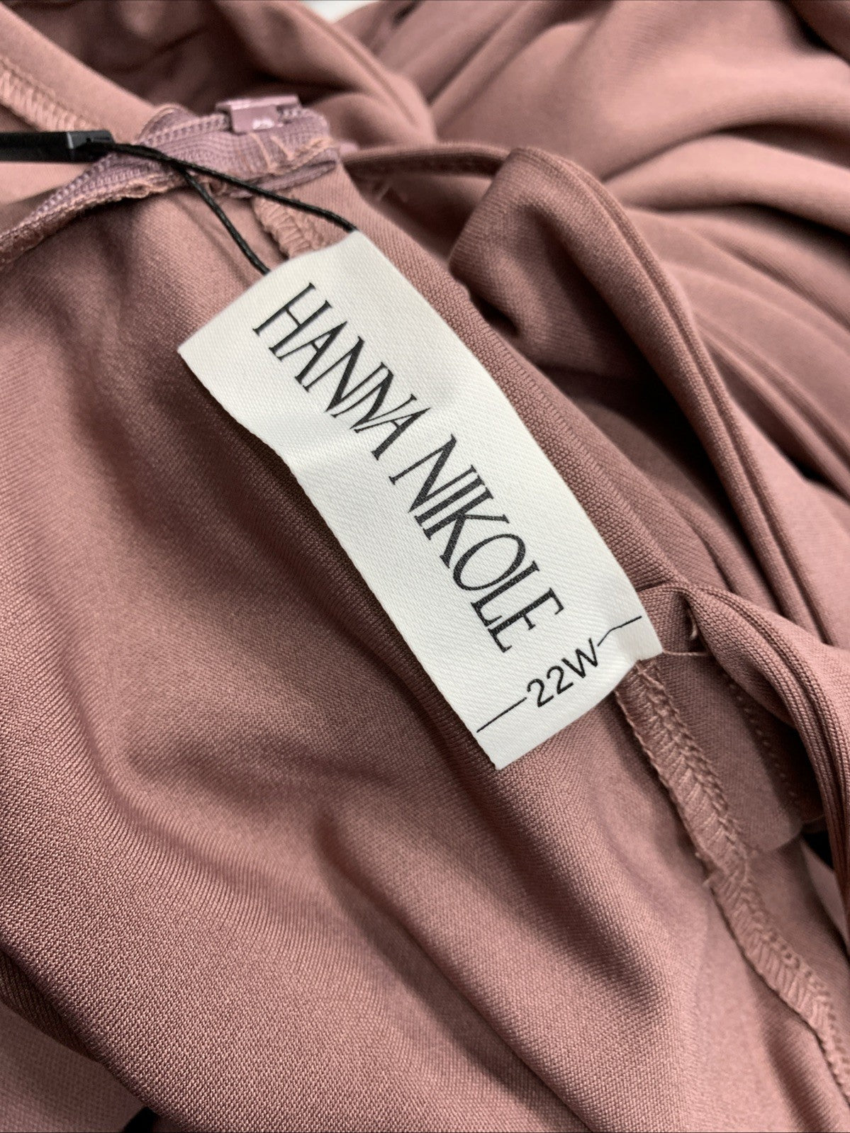 Hanna Nikole plus size sleeveless wrap front halterneck party dress in size 22W, stylish and elegant for women.