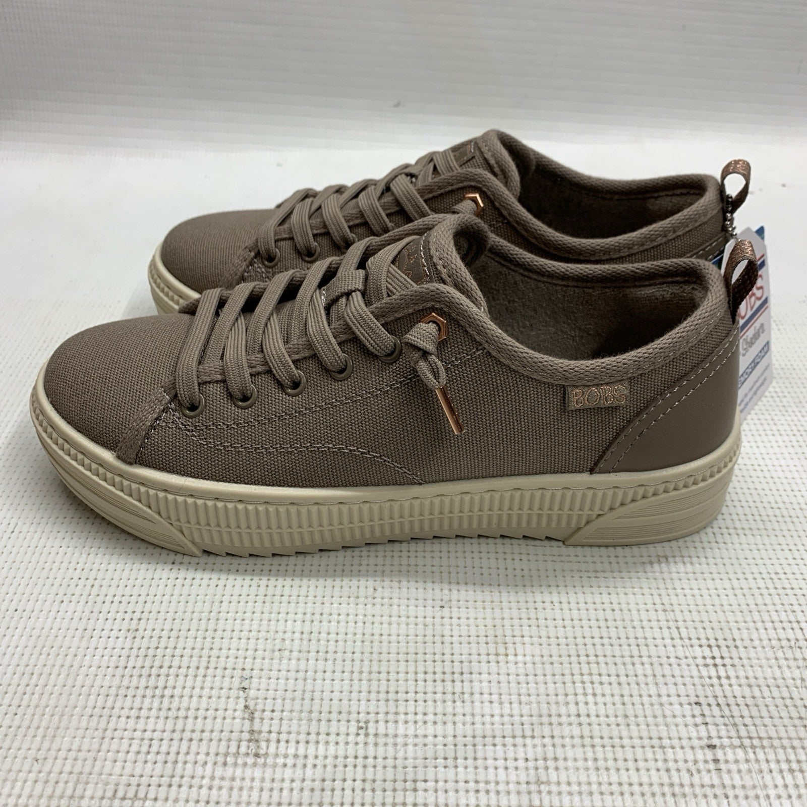 Skechers Bobs Copa Vegan Women Shoes Lace-up Sneaker 114640/TPE Low-top Size 6.5