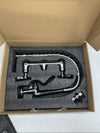 Wall Mount Kitchen Faucet with Pre-Rinse Sprayer, Swing Spout, Pull Down Spray