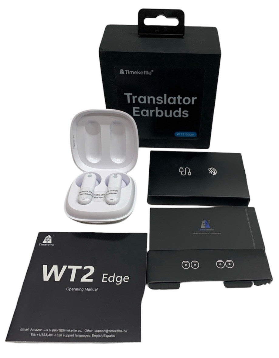 Timekettle WT2 Edge W3 Translator Device Bidirectional Earbuds 40 Language White
