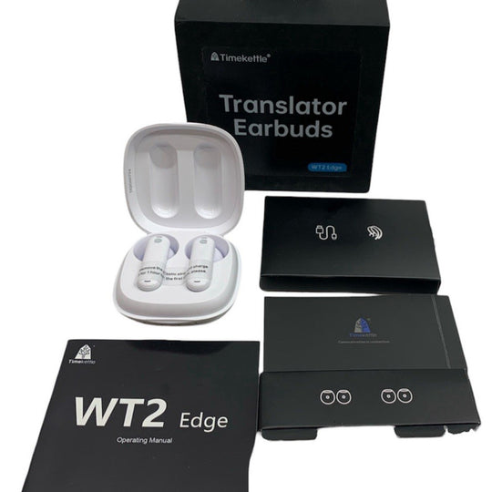Timekettle WT2 Edge W3 Translator Device Bidirectional Earbuds 40 Language White