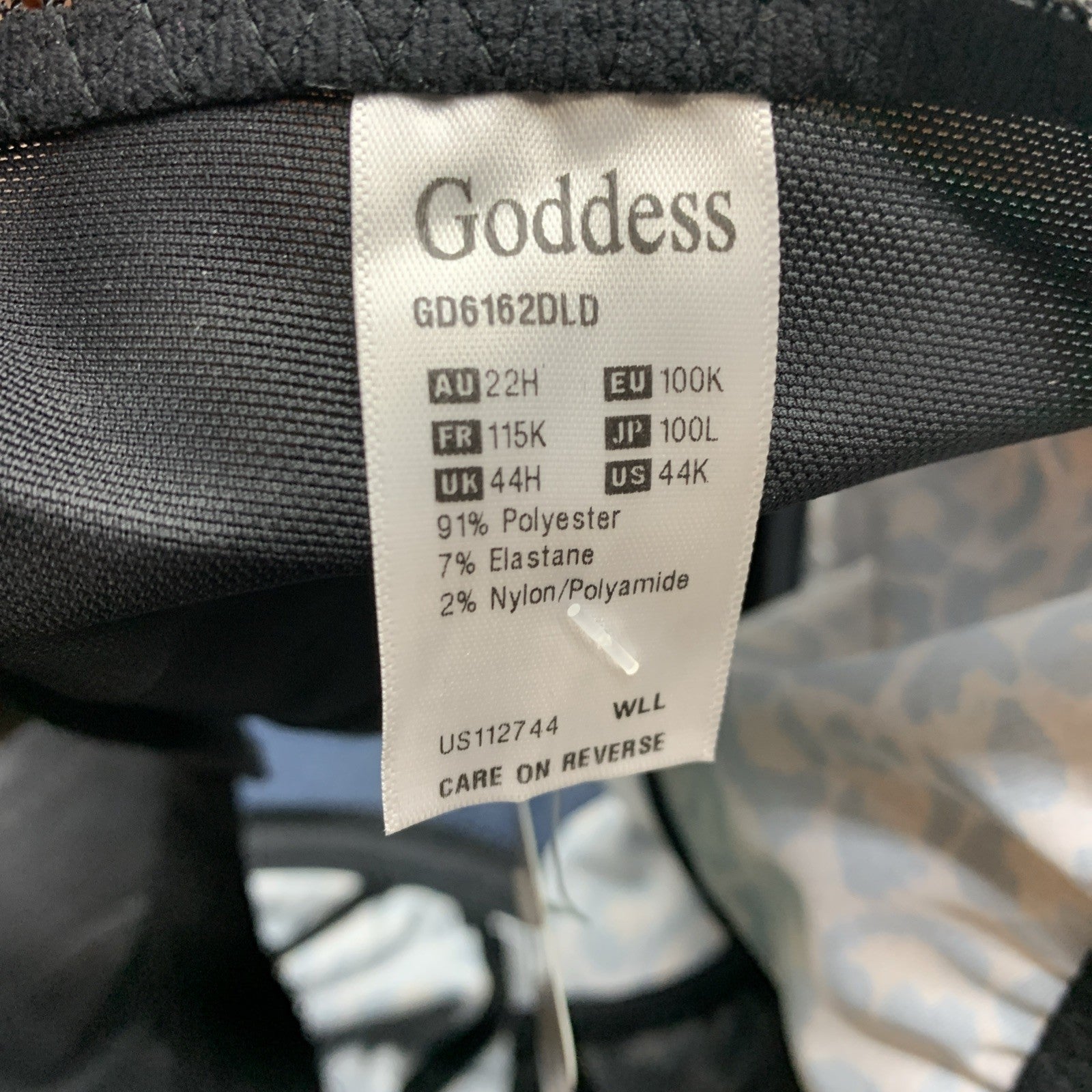Goddess Kayla Banded Support Underwire Full Cup Bra Unlined GD6162DLD Size 44K