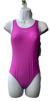 Speedo Solid Racerback One Piece Swimsuit Girls Size 10 Purple Swimwear Pull On