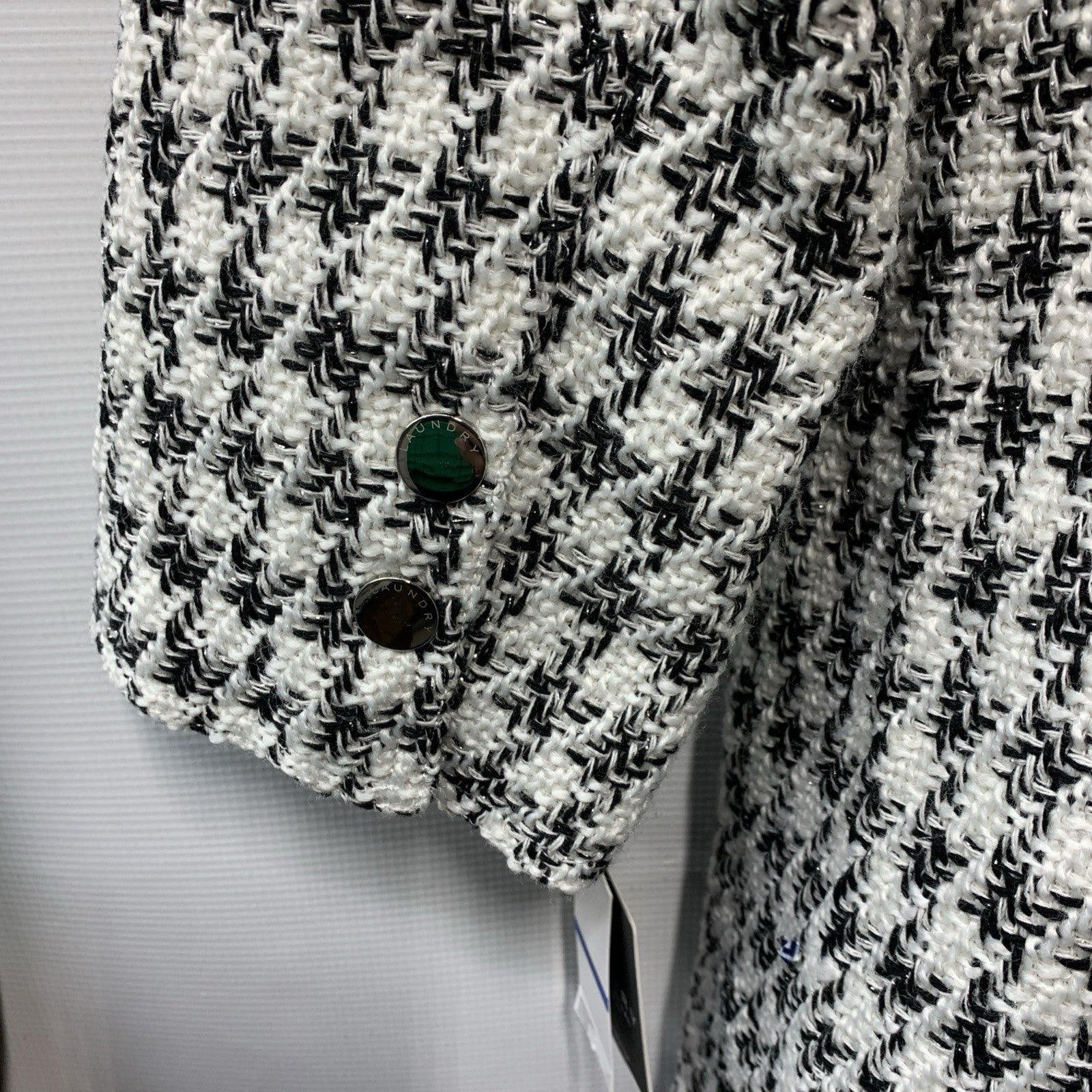 Laundry By Shelli Segal Fit and Flare Plaid Fabric Jacket (XL)