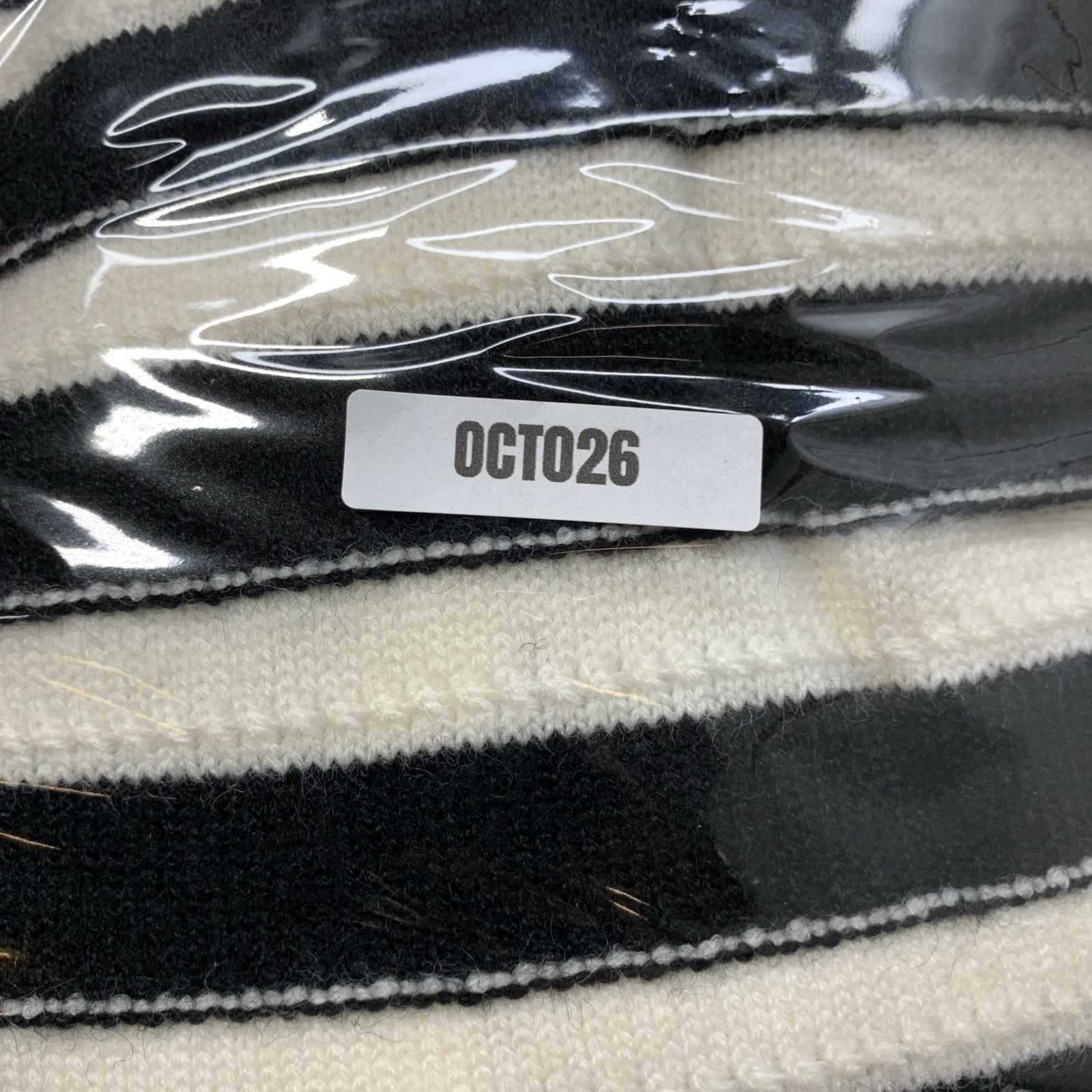 GRACE KARIN Striped Cap Sleeve Knit Sweater Crop Top Oversized Black/White 2XL