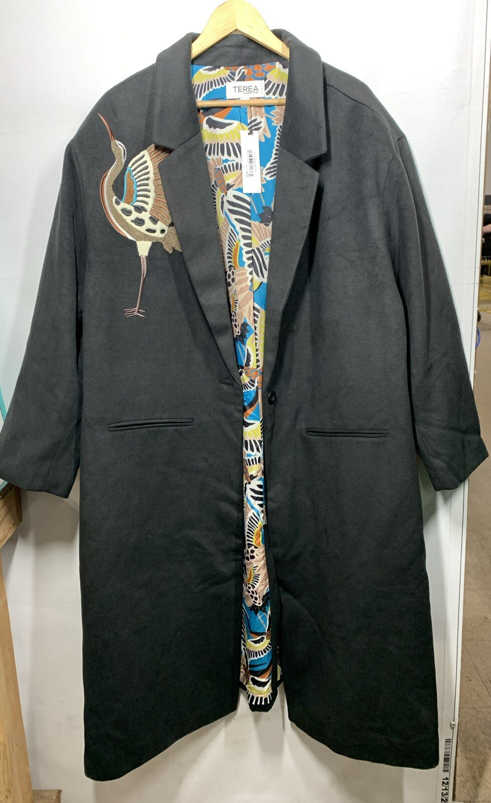 TEREA Women's Nicolette Belted Trench Coat 5XL Black Light-weight with Pockets