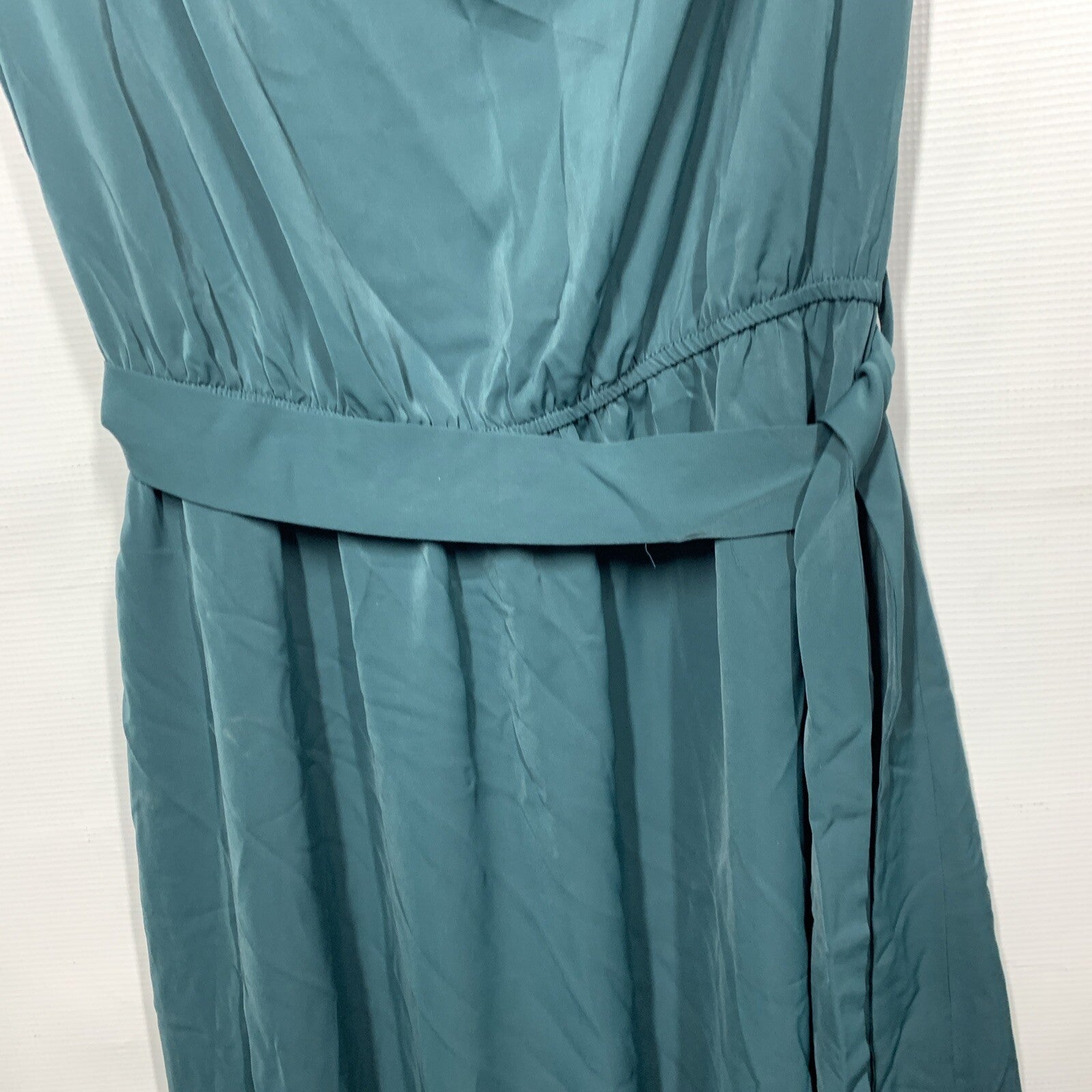 GRACE KARIN Sleeveless One Shoulder Midi Cocktail Party Dress Small Green Flowy