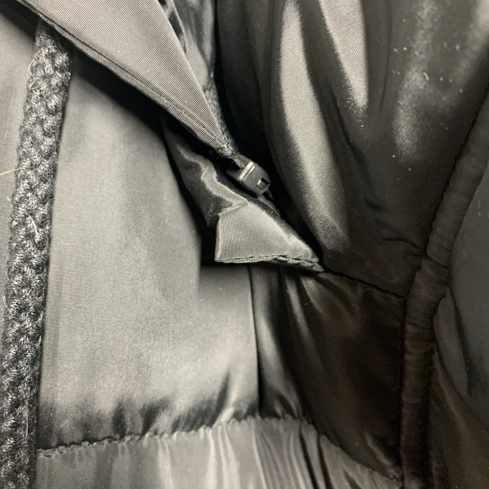 Sebby S.E.B. SSP1418 Womens Black Detachable Hood Zip Long Puffer Vest Size L