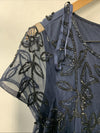 Alex Evenings Women's Blouson Beaded Long Dress Formal Cocktail Guest Size 18