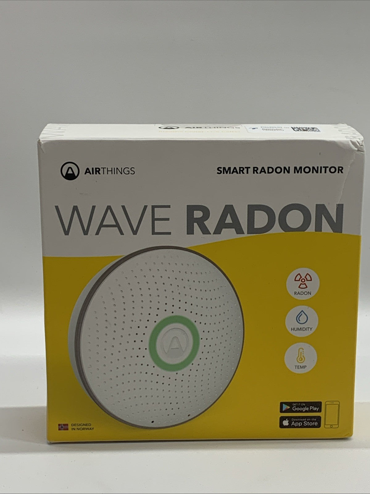 Airthings 2950 Wave Radon Smart Radon Detector w/Humidity & Temperature Monitor