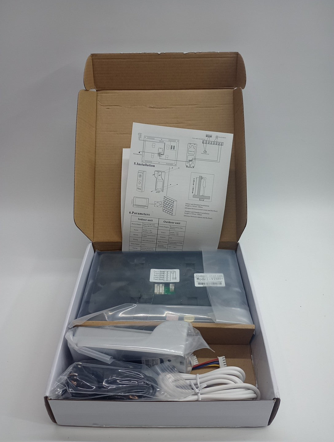 AMOCAM Wired Video Intercom System, 7 Inches Video Doorbell Door Phone System