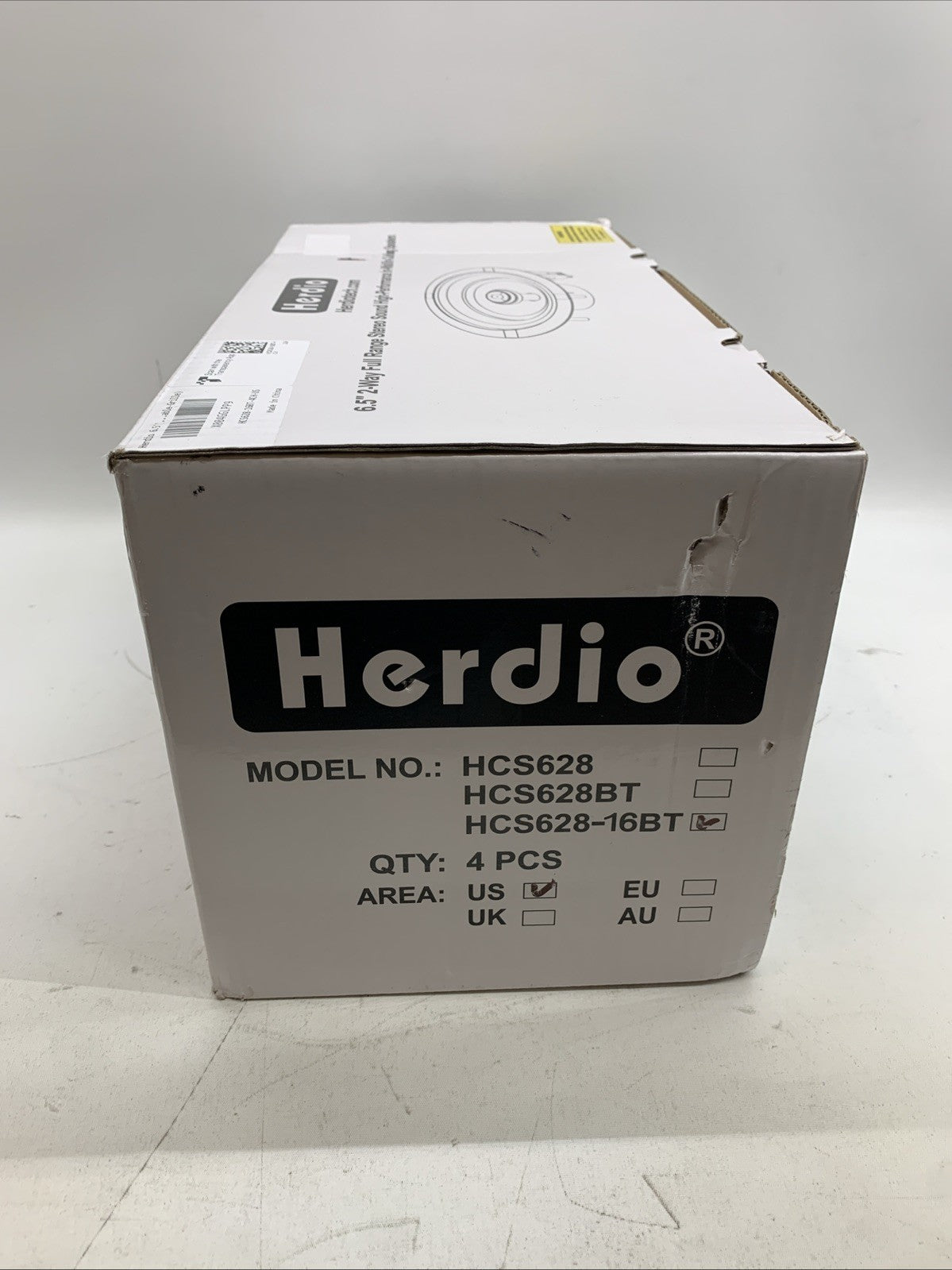 Herdio 6.5'' Bluetooth Ceiling Speakers 600W USB In Wall Amplifier Receiver 4pk