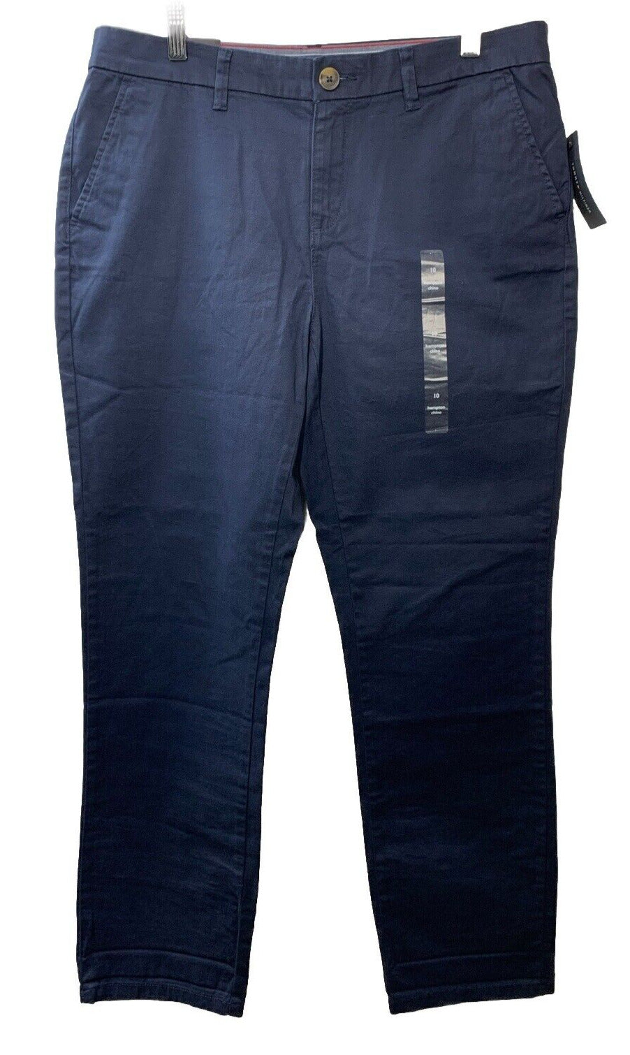 Tommy Hilfiger Women's Hampton Chino Lightweight Long Pants Relaxed Fit 10 Blue