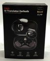Open Ear AI Translator Wireless Bluetooth 5.4 OWS Hanging Earphone Black Hi-fi