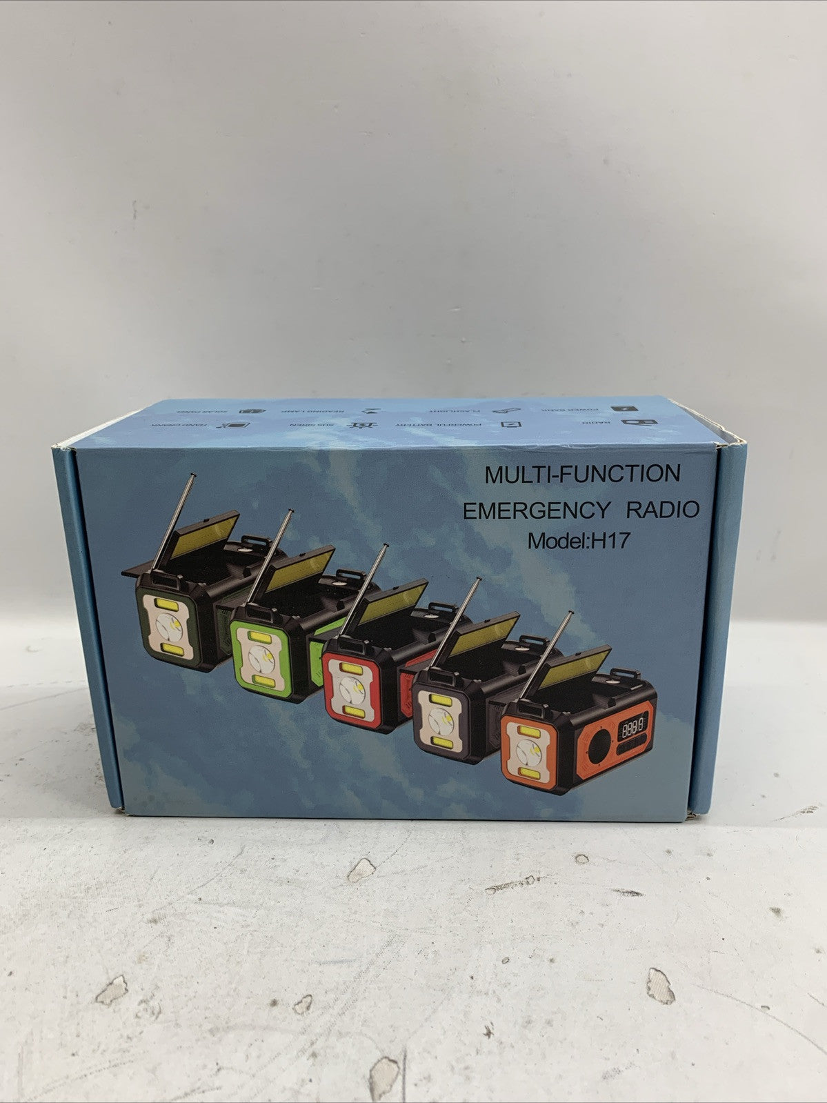 Multi-Function Emergency Hand Crank Radio, Portable Solar Radio H17 Army Green