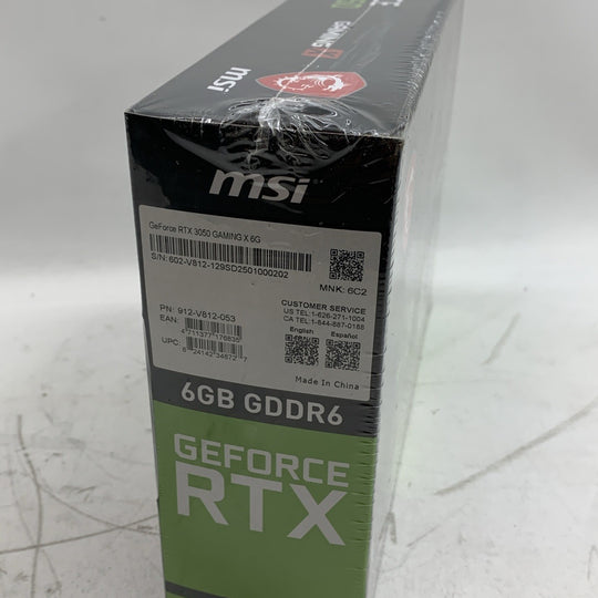 MSI Gaming GeForce RTX 3050 6GB GDDR6 PCI Express 4.0 x8 ATX Gaming Video Card