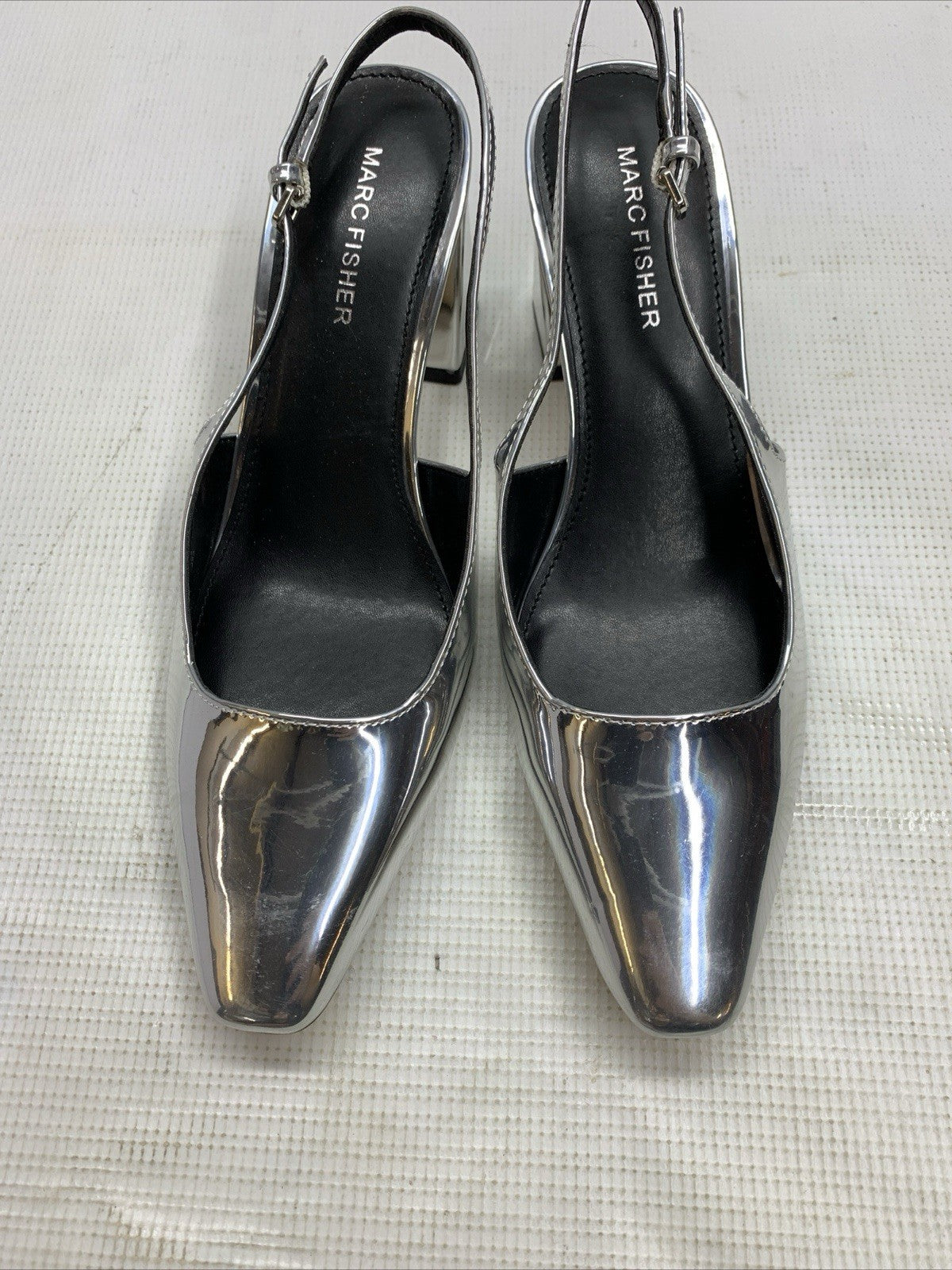 Marc Fisher Women's Pump Sliver 8M Pull On Heeled Sandal Pointed Toe