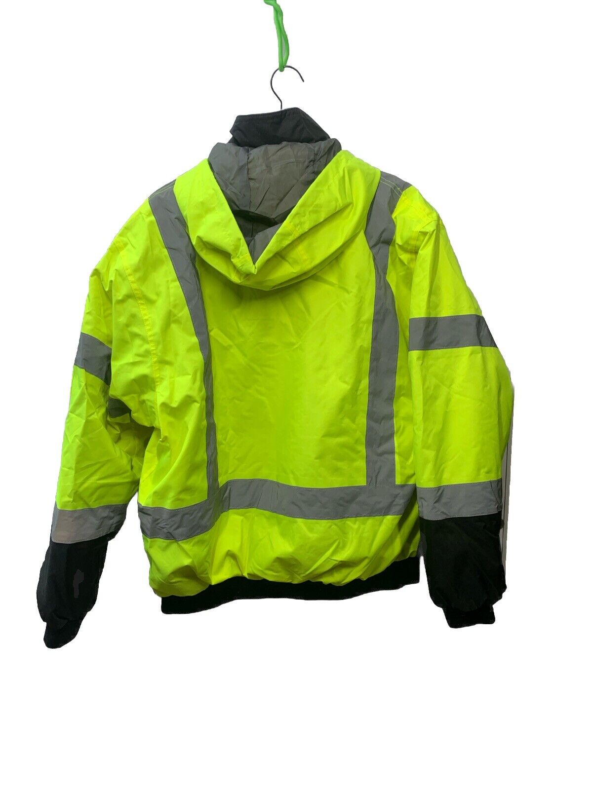 Pioneer Premium High Vis Safety Jacket Waterproof Large Green Star Tech Workwear