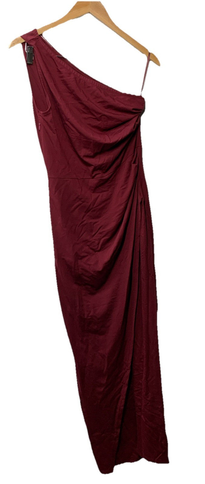 Sarin Mathews Women's One Shoulder Long Formal Dress Sleeveless Size Medium