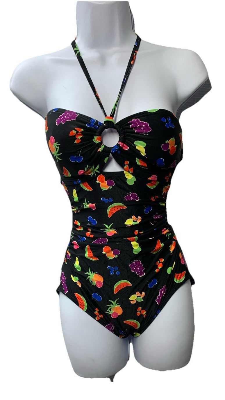 Kate Spade New York Women's Swimwear Bandeau One Piece Beach Swimsuit Size Small
