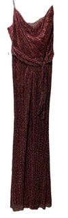 Adrianna Papell Women's Metallic Crinkle Gown Dress Size 4 Party/Cocktail Formal