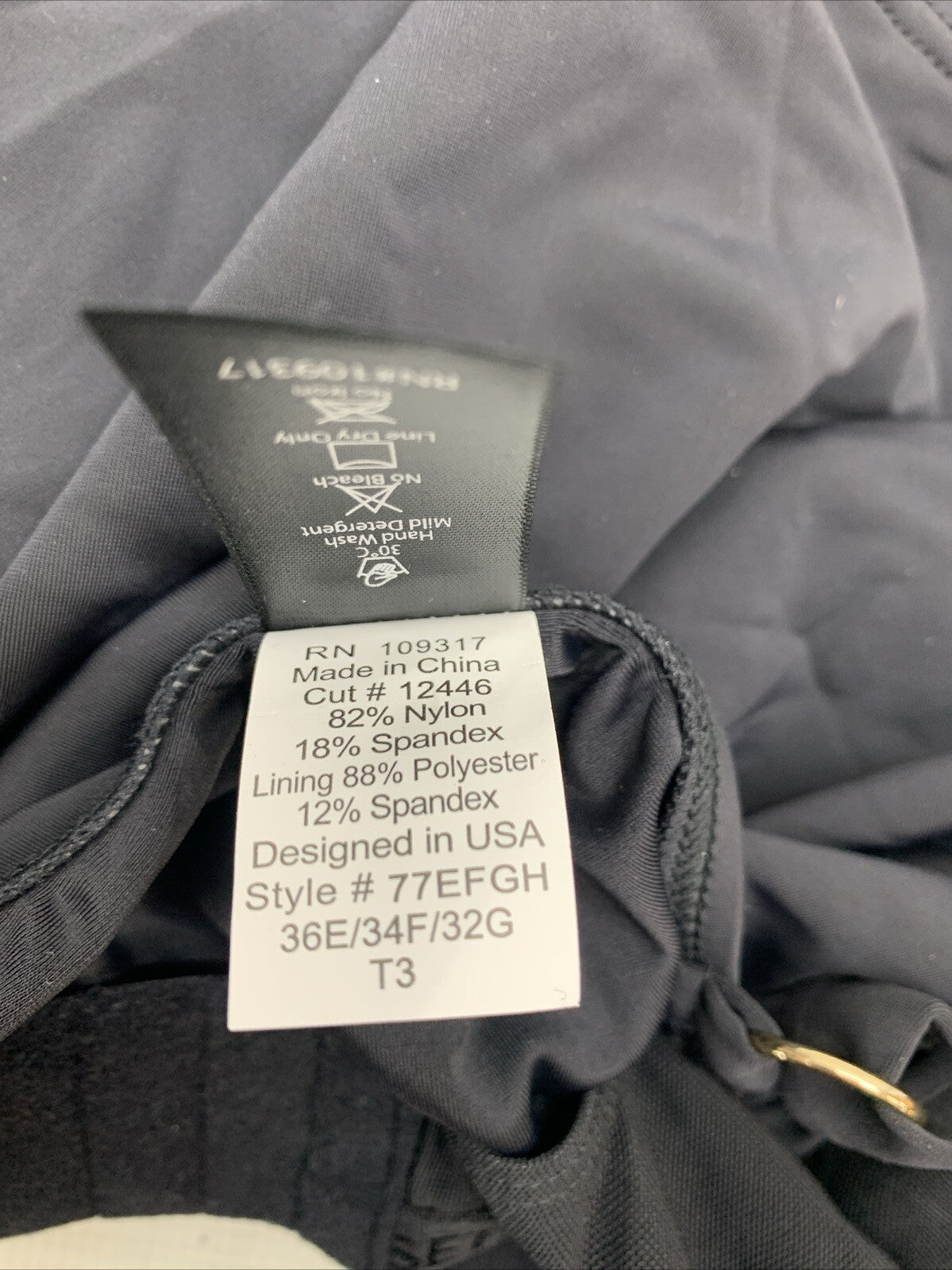 Sunsets Black Womens Forever Underwire Tankini Swim Top 77EFGH Size 36E/34F/32G