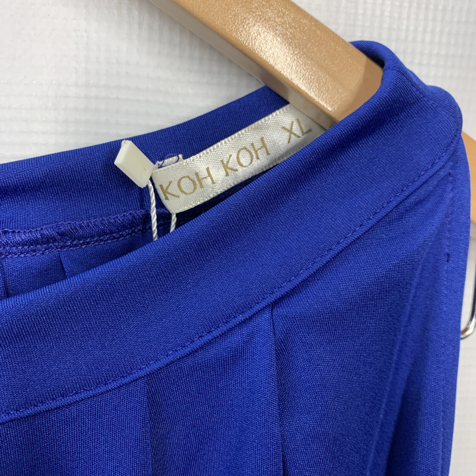 KOH KOH Sexy Sleeveless Summer Formal Flowy Casual Gown Dress Blue Pull On XL