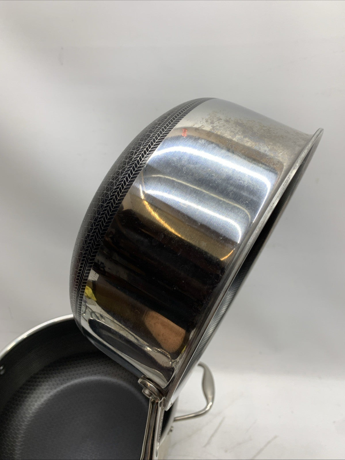 HexClad Hybrid Nonstick 6-Piece Pot Set 8, 3 & 2 Qt Pots with Cover Lids - USED