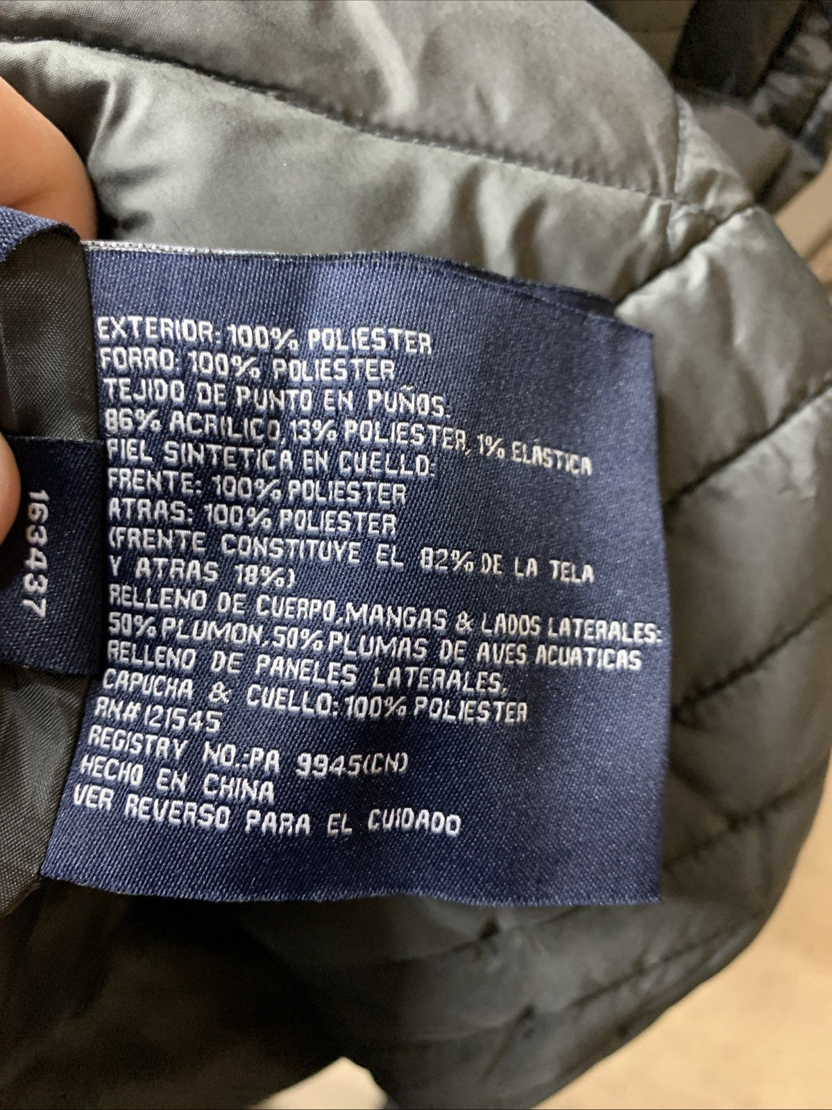 London Fog Womens Coat Gray  Quilt Puffer Jacket Long Sleeve Hooded Size Large