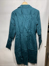 Trina Turk Women's Shirt Dress Collared Long Sleeve Green with Tulip Hem Size 10