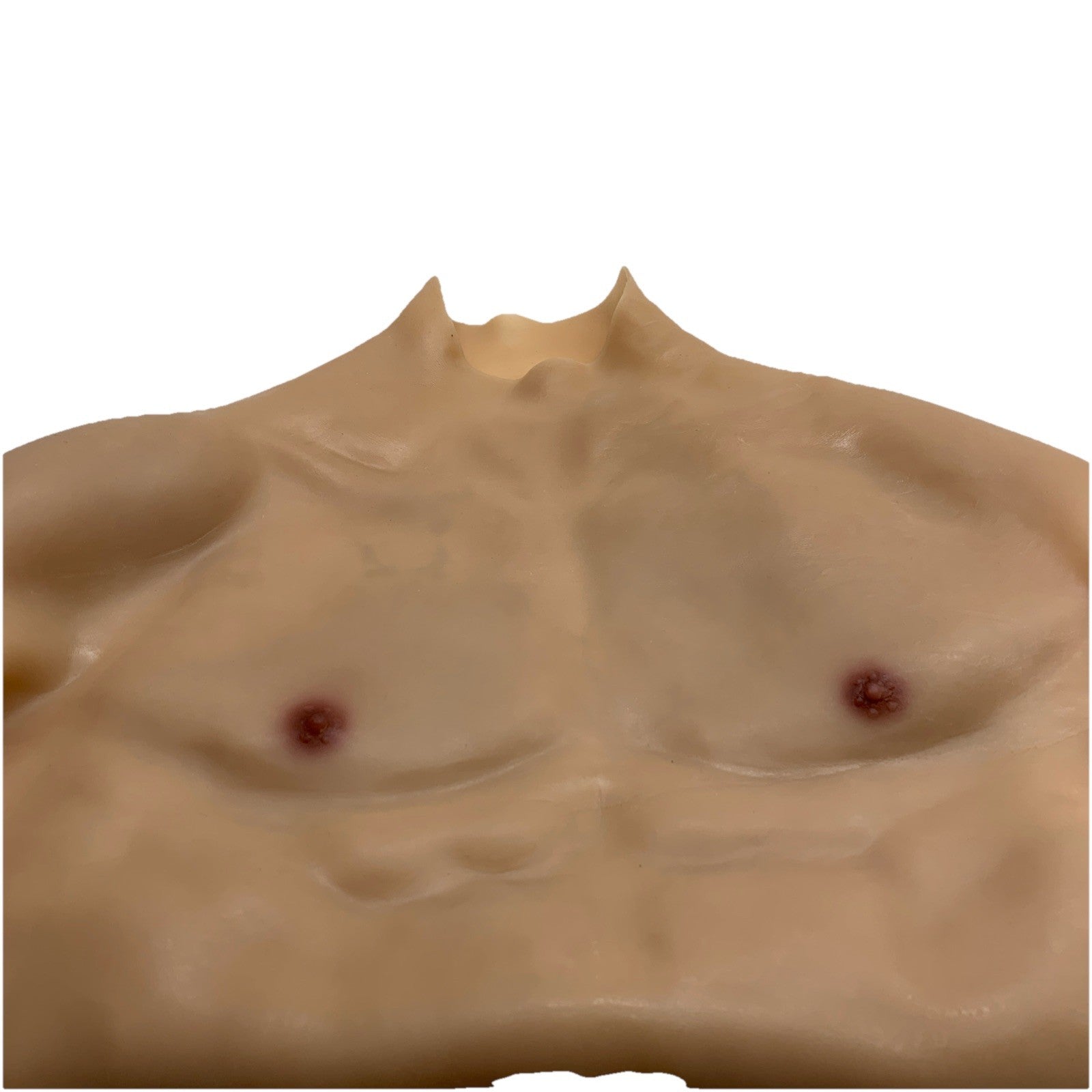 KnowU Breastplate Silicone Male Fake Chest Muscle Body Suit Cosplay Crossdress