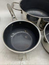 HexClad Hybrid Nonstick 6-Piece Pot Set 8, 3 & 2 Qt Pots with Cover Lids - USED
