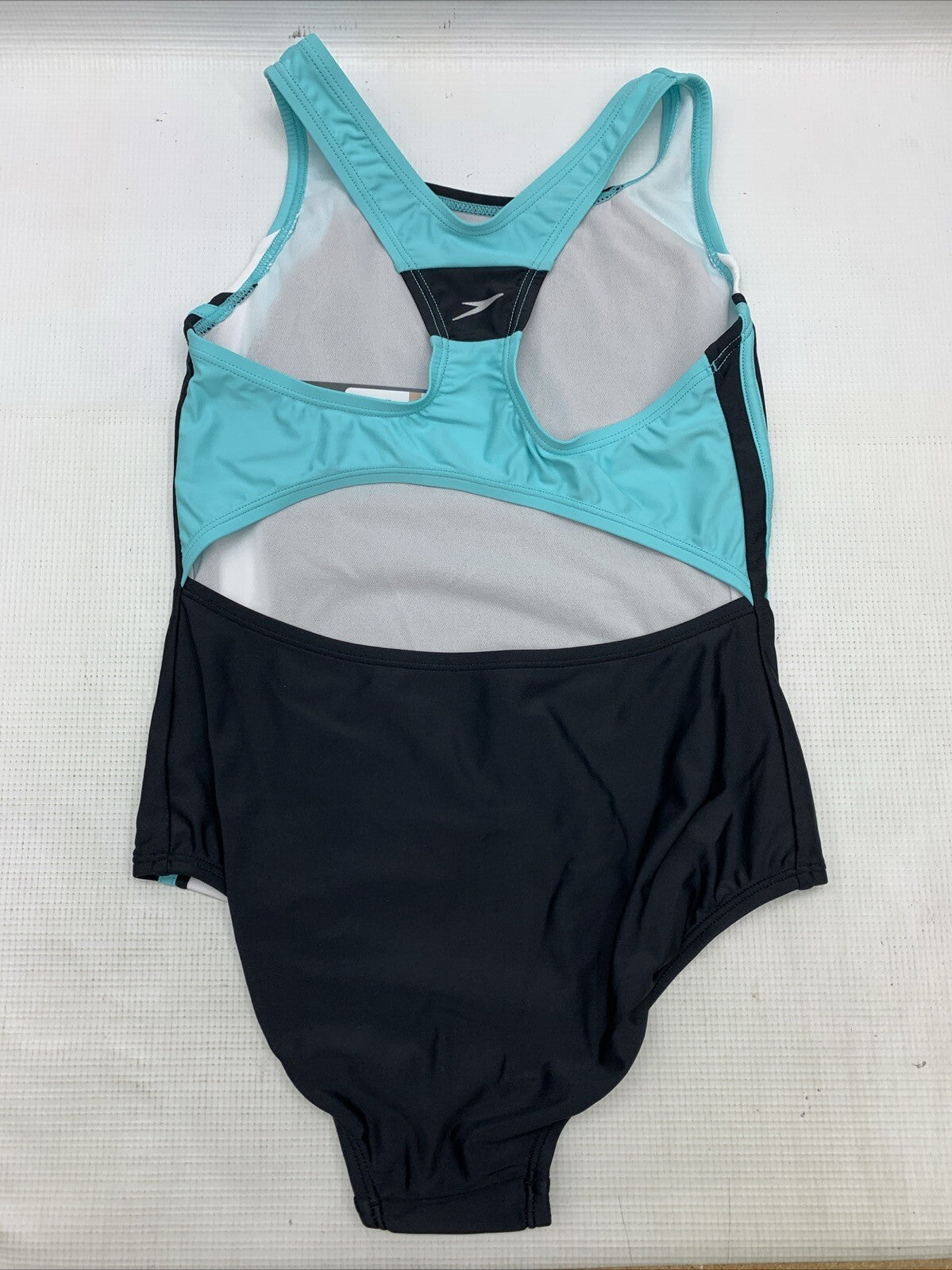 Speedo Girls Infinity Splice Thick Strap One Piece Swimsuit Size 12 Swimwear