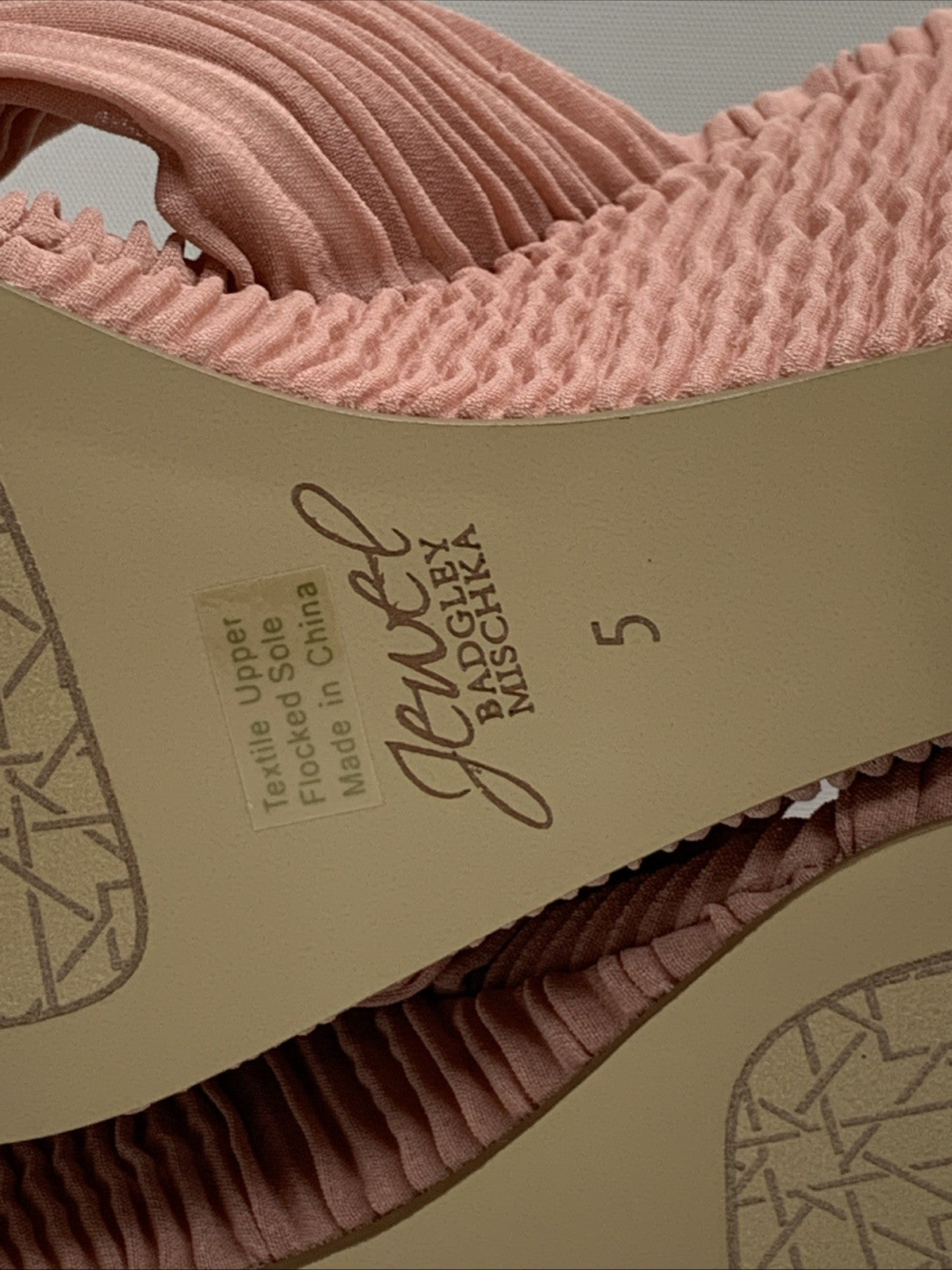 Jewel Badgley Mischka Women HYPE Rose Wedge Heels Sandal Slip-on Size 5 M JW5032