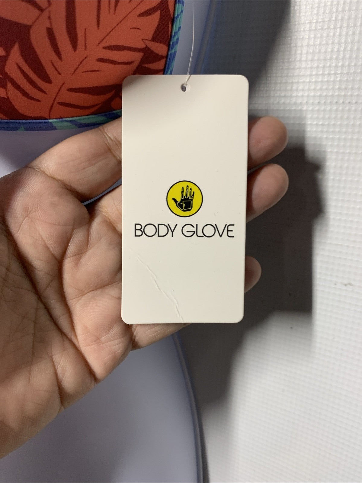 Body Glove Baby Love Molded Cup Triangle Push Up Bikini Top Swimsuit XL Tropical