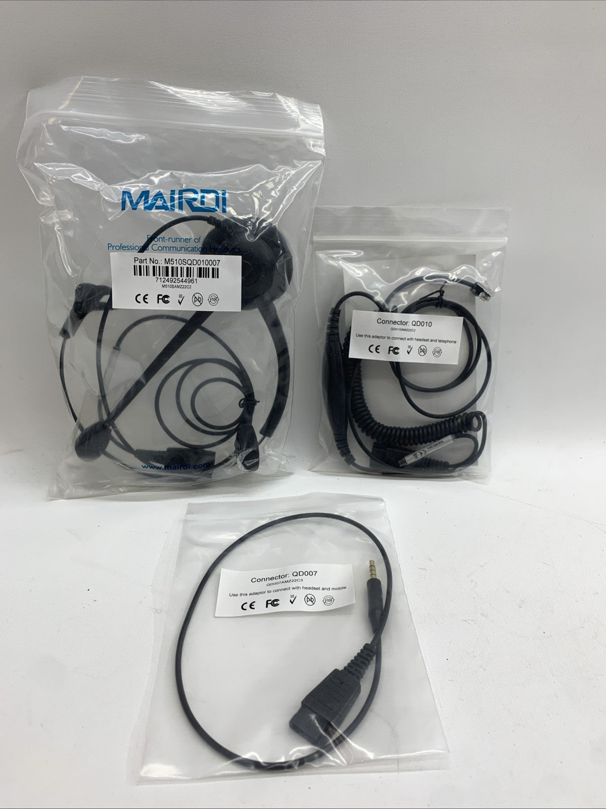 MAIRDI Call Center Headset Black with Microphone Noise Binaural M510SQD010007