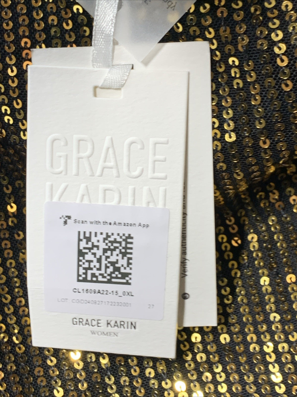 GRACE KARIN Womens Sequin Party Dress Cocktail One Shoulder Sleeveless Size XL