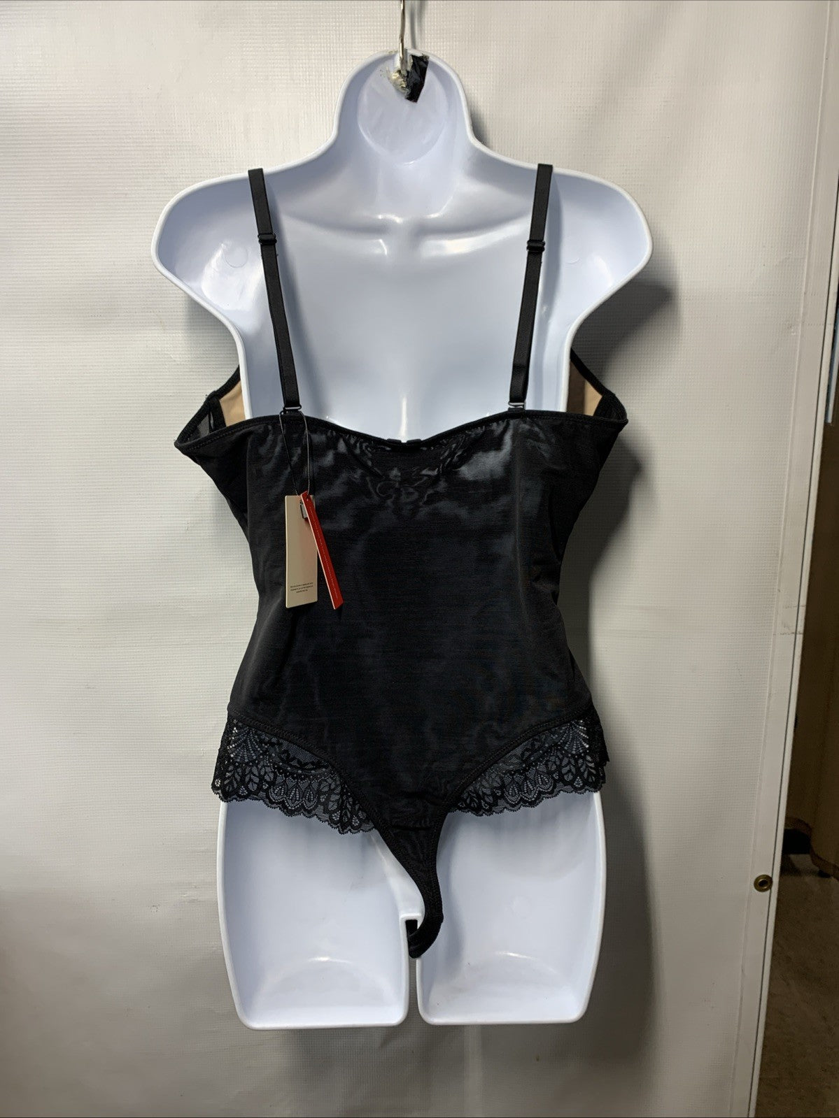 Popilush Shapewear Bodysuits Lace Corset Tops Tummy Control Size Large Black