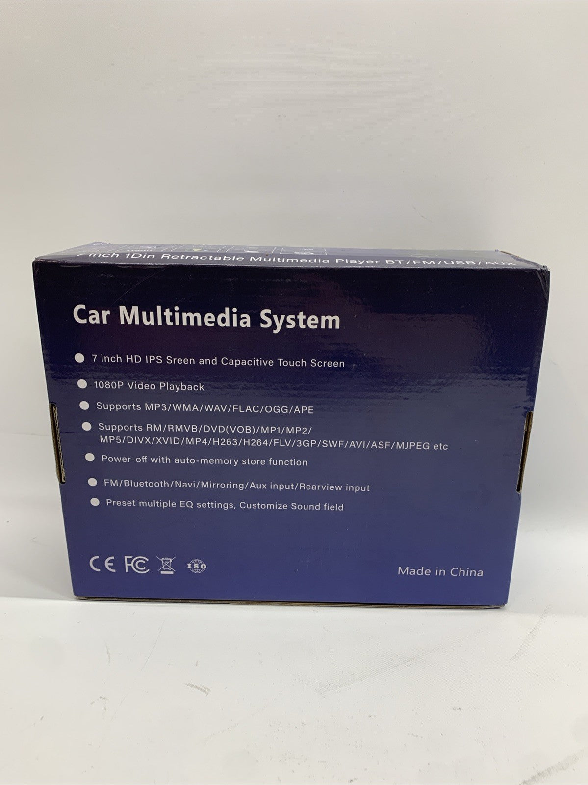 Single 1Din Car Stereo Radio Touch Screen Bluetooth Flip out Carplay Android GAA