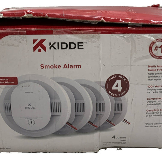 Kidde 20SAR Hardwired Smoke Detector AA Battery Backup Interconnectable - 4 Pack