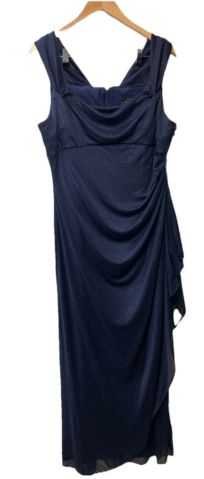 Alex Evenings Women's Long Cold Shoulder Dress for Casual Party/Cocktail Size 16