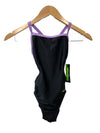 Speedo Women's Swimsuit One Piece Prolt Super Pro Solid Adult Sz 24 Black/Purple